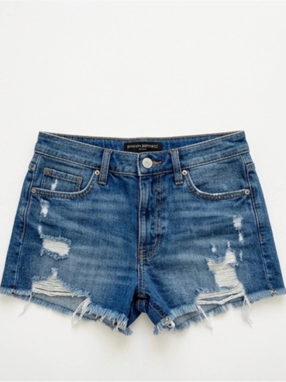 Universal Thread High Rise Distressed Blue Denim Shorts Sz 6 NWOT